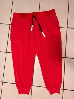 FIGS Zamora Jogger Scrub Pants Neon Red Size XXLarge/P